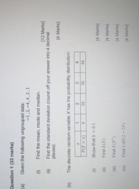 Please help to solve this question Question 1 (32