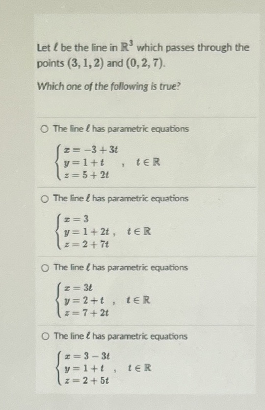 Let / be the line in R which passes through the