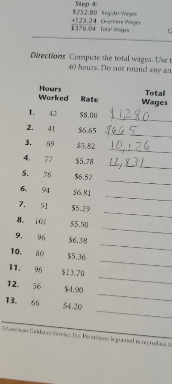 I need help with these problems Step 4: $252.80