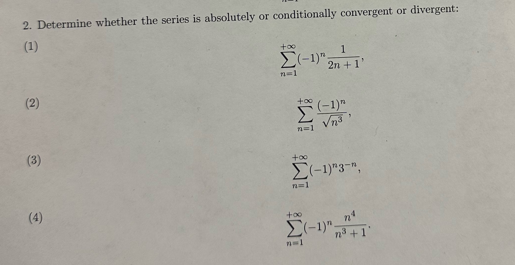 Please solve the following questions and show