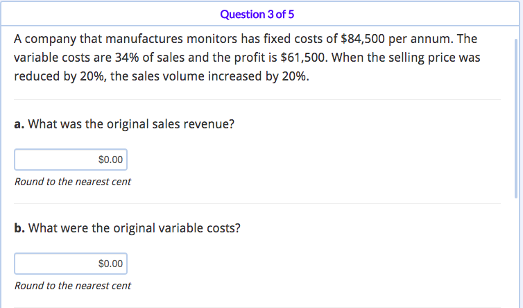 this is based on CVP analysis (percent basis) -