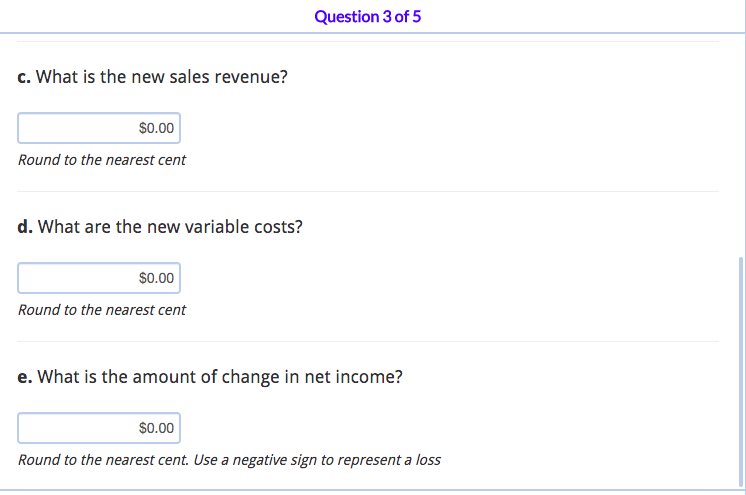 this is based on CVP analysis (percent basis) -
