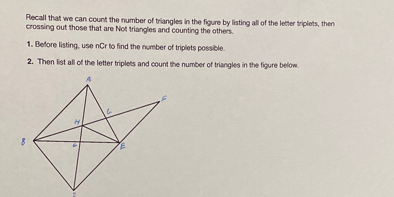 Recall that we can count the number of triangles