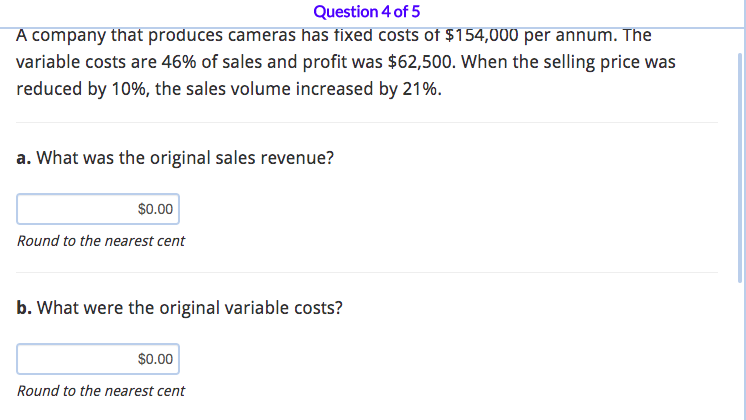 this is based on CVP analysis (percent basis) -