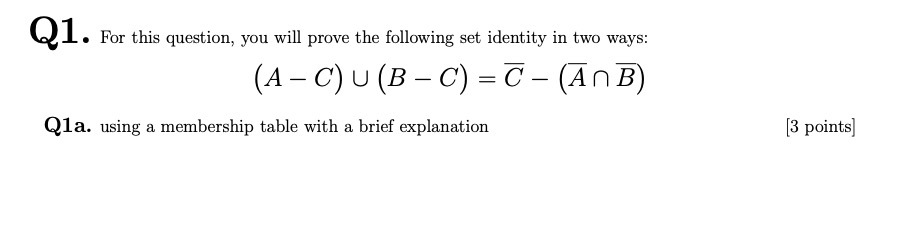 Q 1 a For this {:fcieeticnn1 you 1will prove the