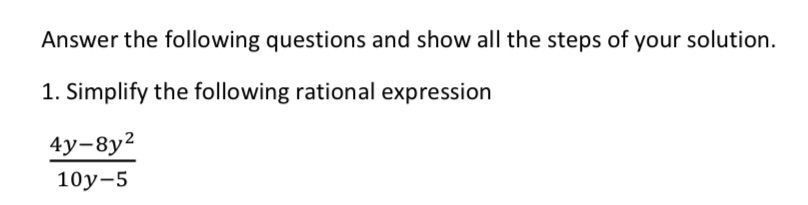Answer the following questions and show all the