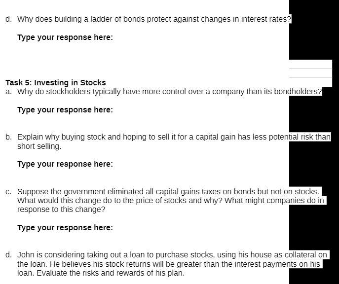 d. Why does building a ladder of bonds protect