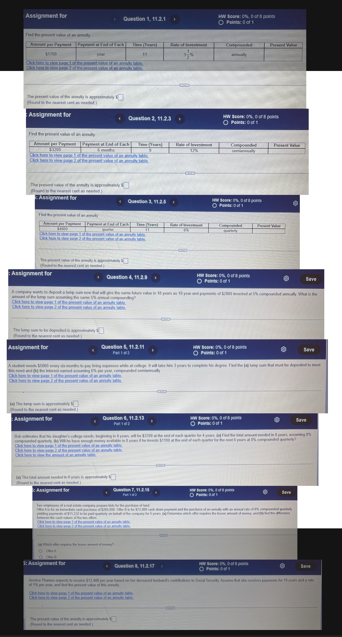 Assignment for Question 1, 11.2.1 > HW Score: 0%,