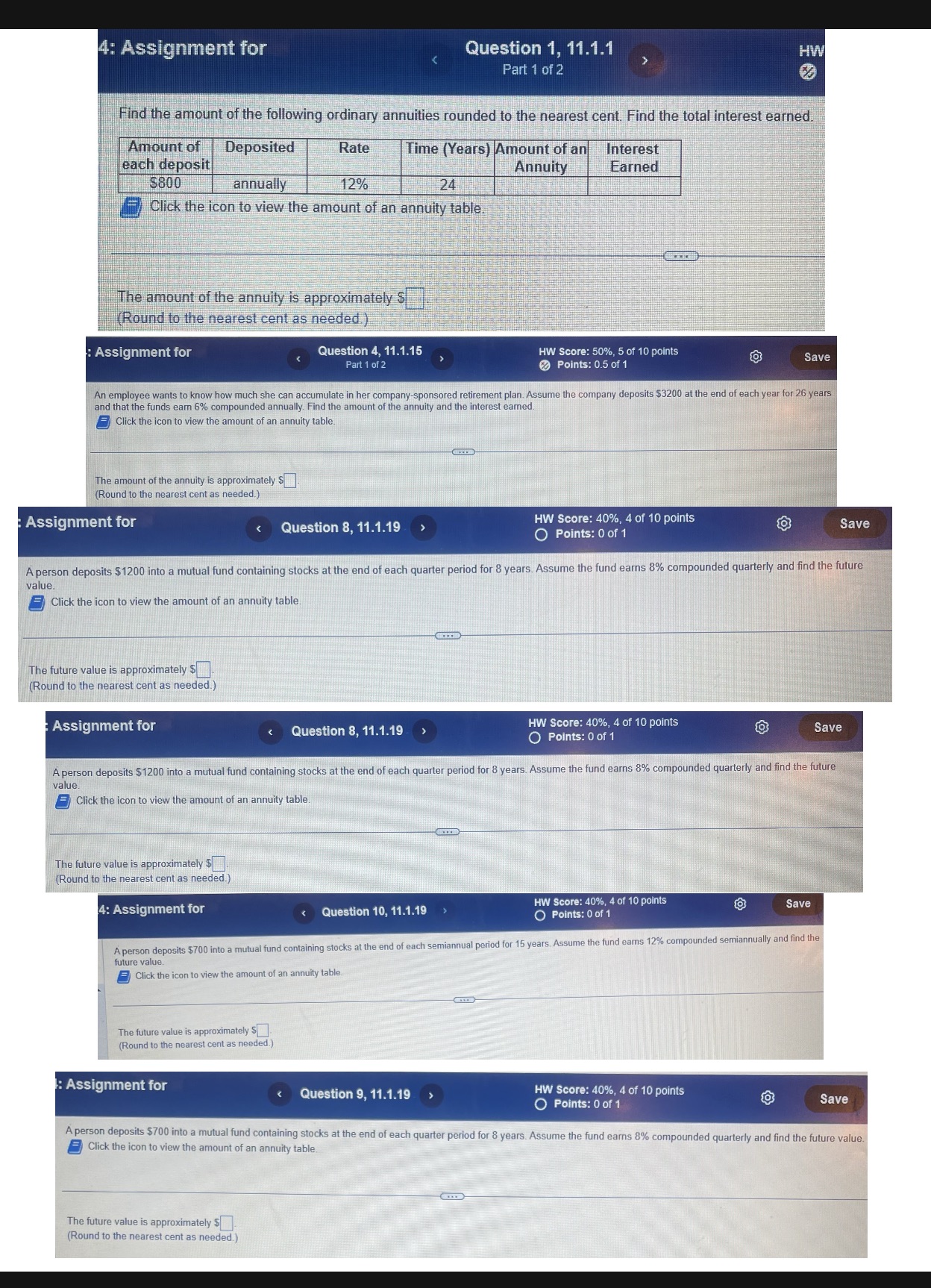 Business math 4: Assignment for Question 1,