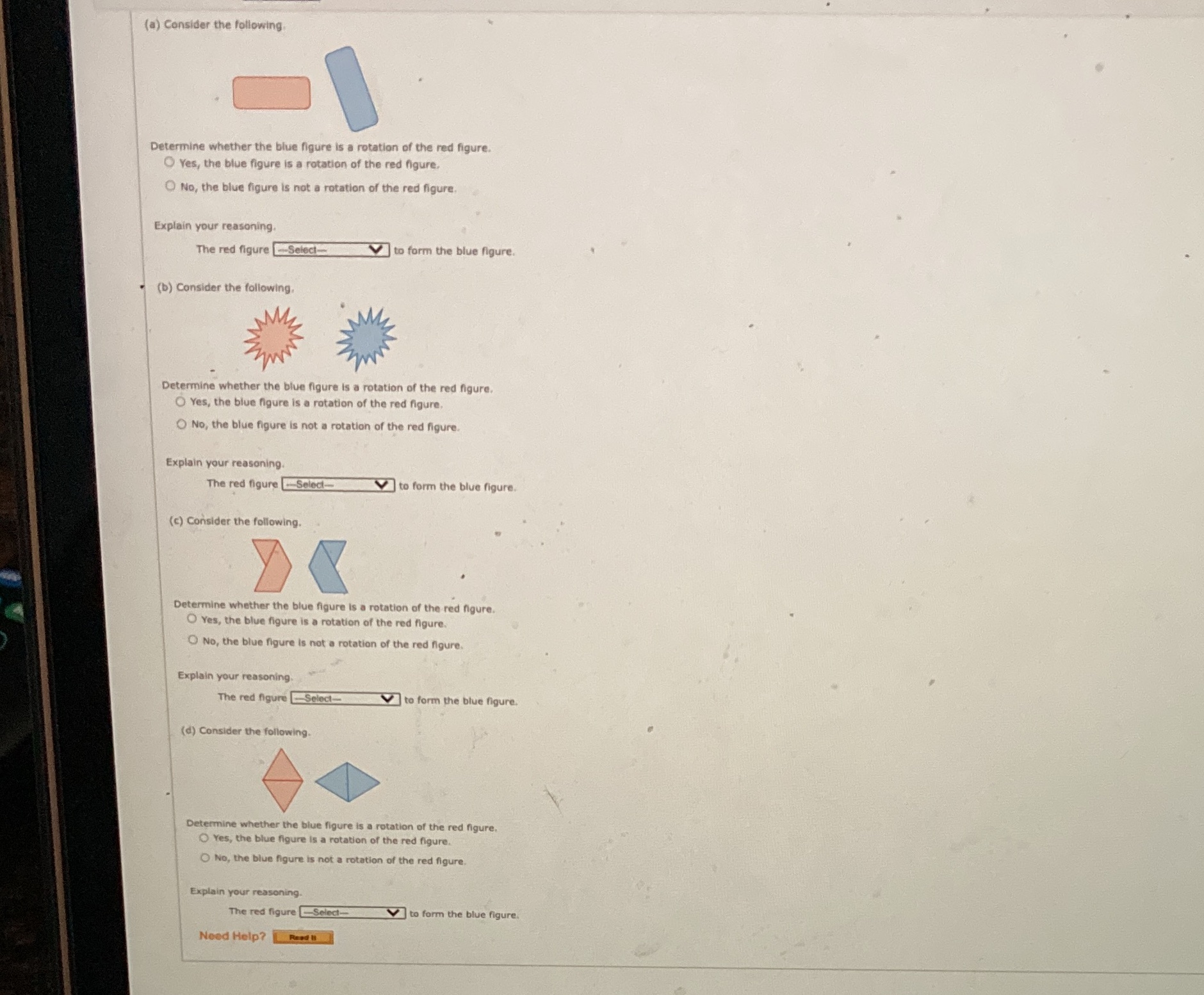 (a) Consider the following Determine whether the