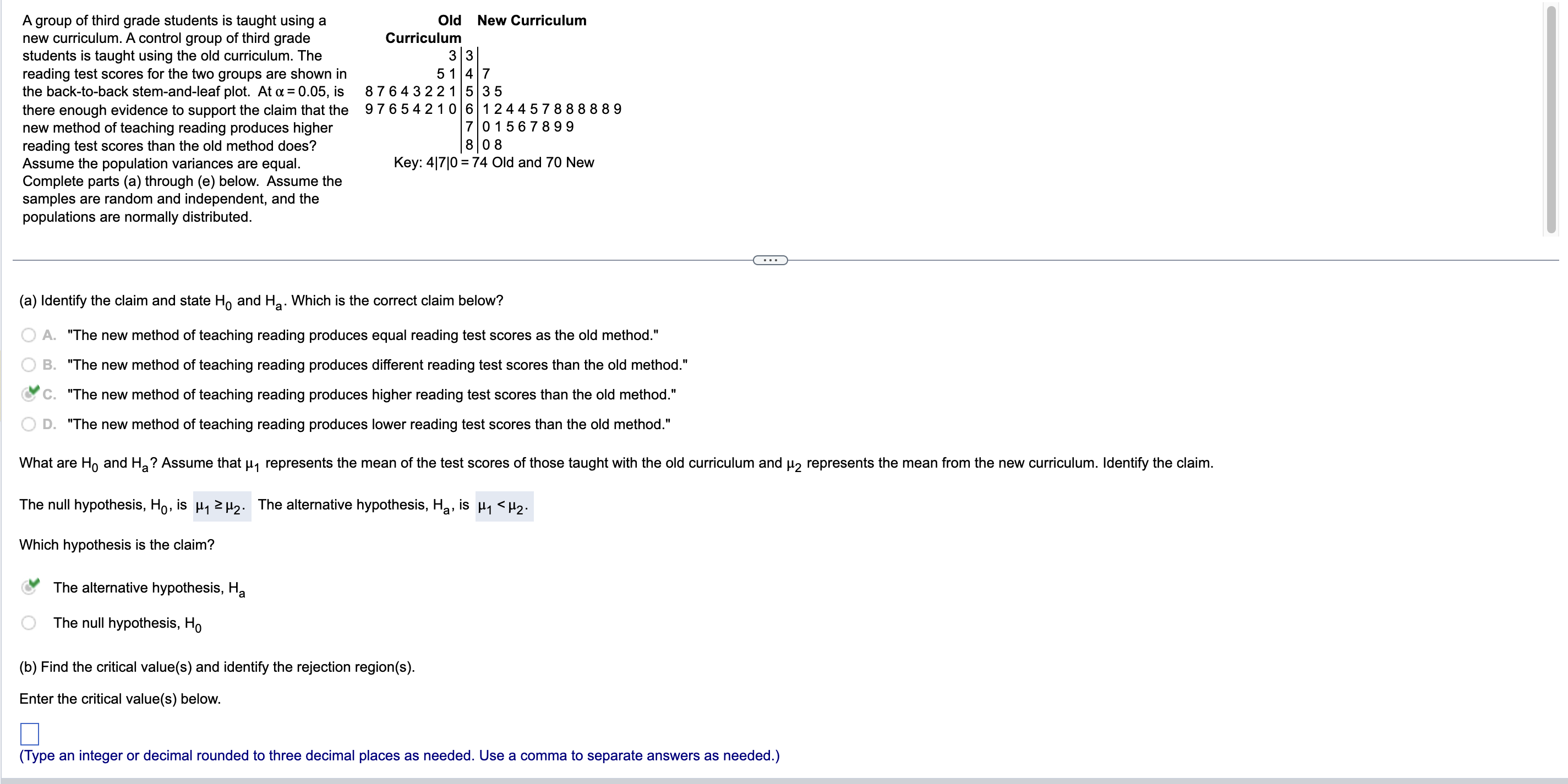 A group of third grade students is taught using a