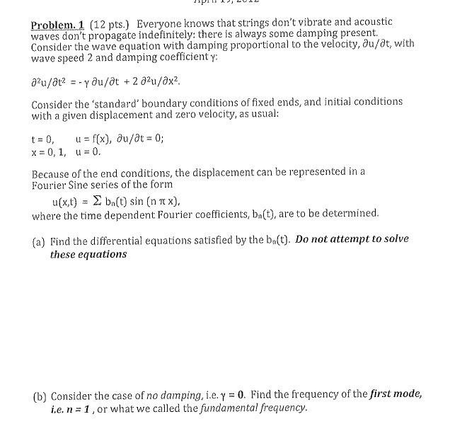 Problem. 1 (12 pts.) Everyone knows that strings