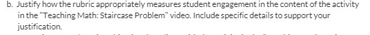 b. Justify how the rubric appropriately measures