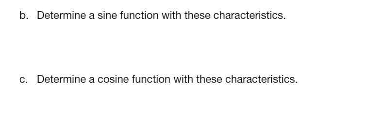 b. Determine a sine function with these