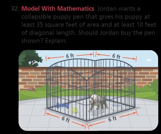 32. Model With Mathematics Jordan wants a