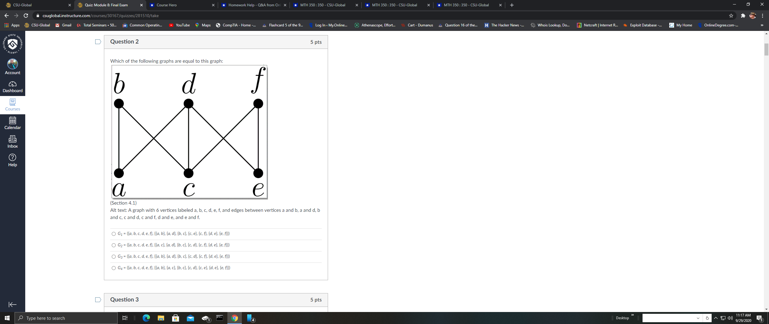 CSU-Global Quiz: Module 8: Final Exam Course Hero