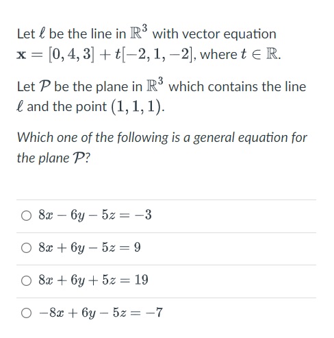 Let f be the line in R3 with vector equation 1::