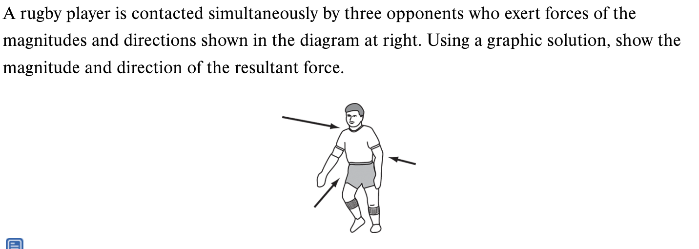 A rugby player is contacted simultaneously by