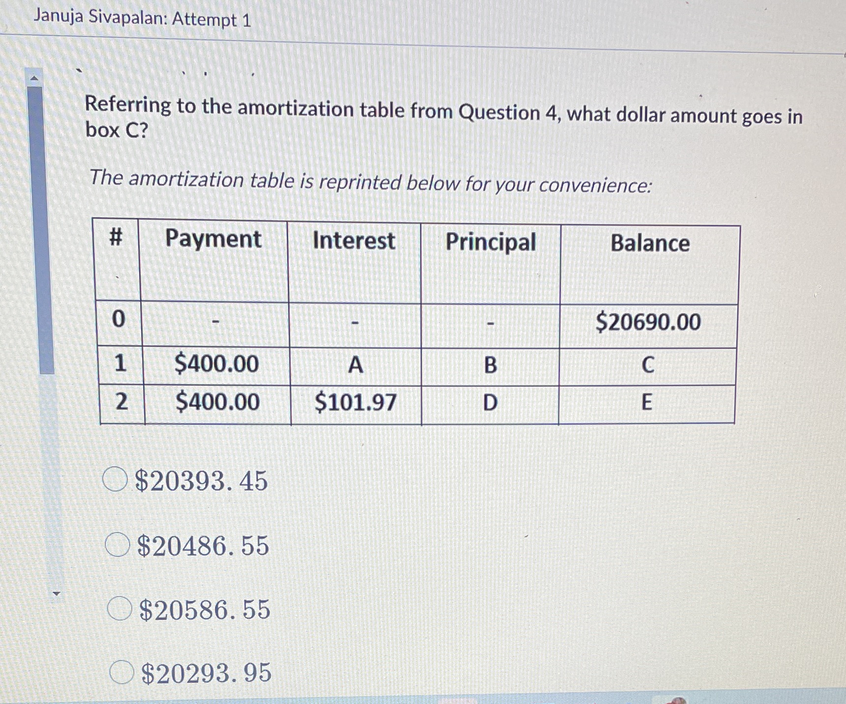 Januja Sivapalan: Attempt 1 Referring to the