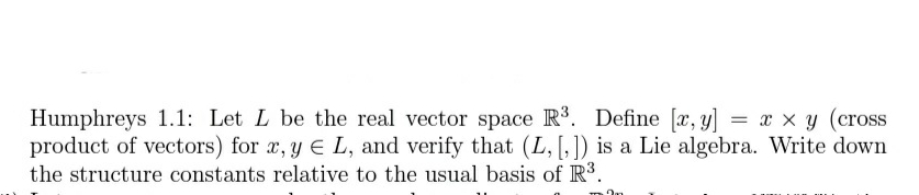 pls help solve this. thanks. Humphreys 1.1: Let L