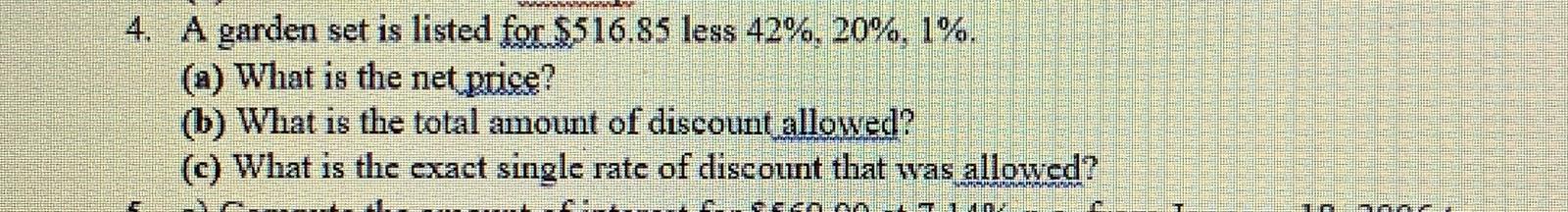 Do it as soon as possible 4. A garden set is