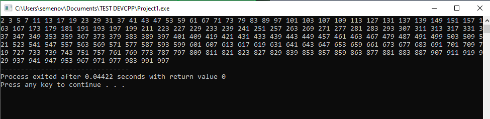 Please write a program which would calculate all