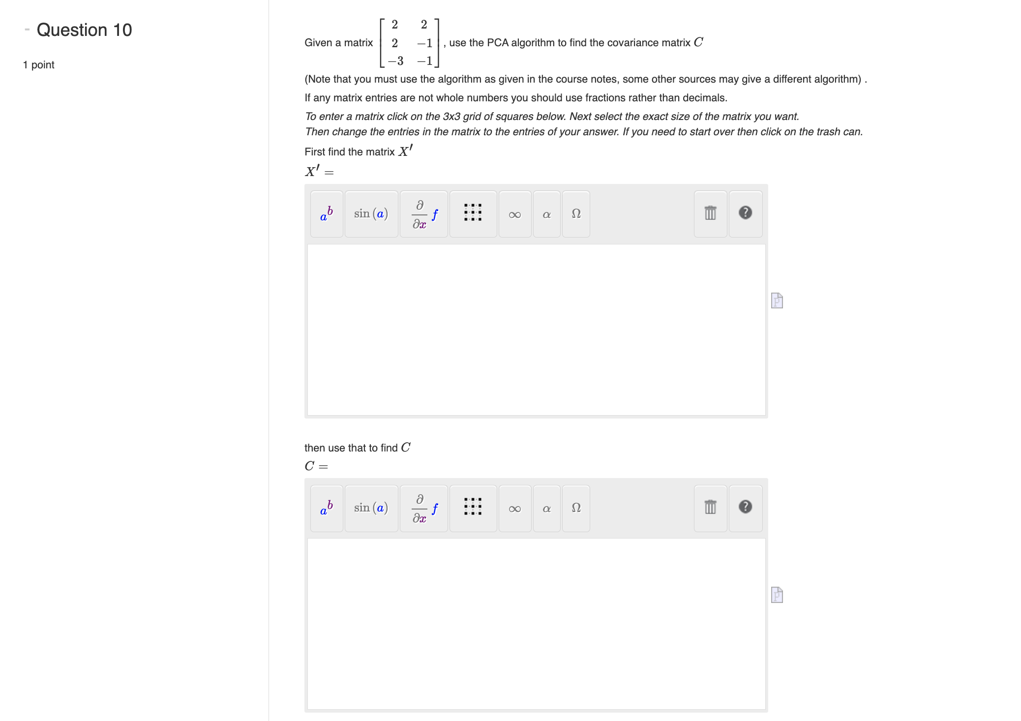 Please answer Question 1 4 '24 Suppose that a