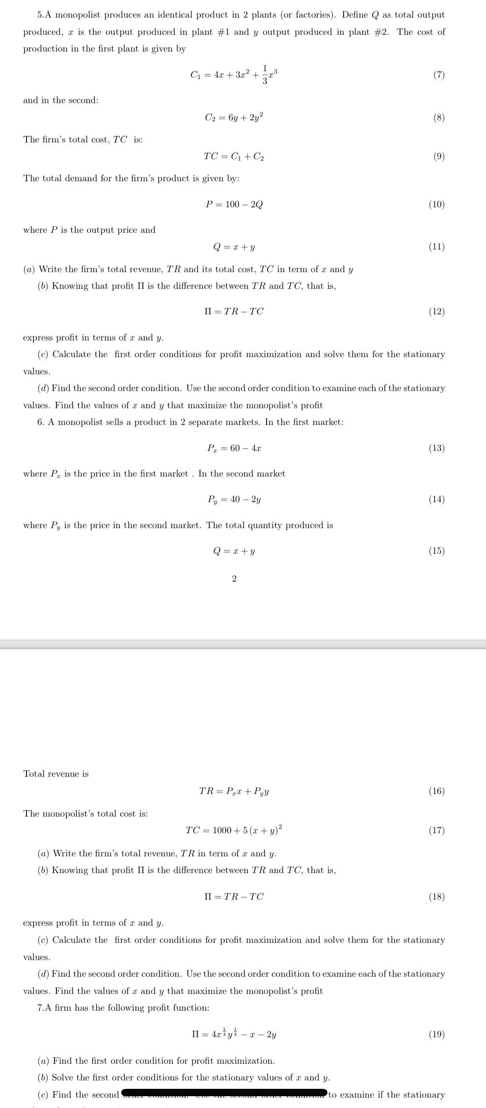 5.A monopolist produces an identical product in 2