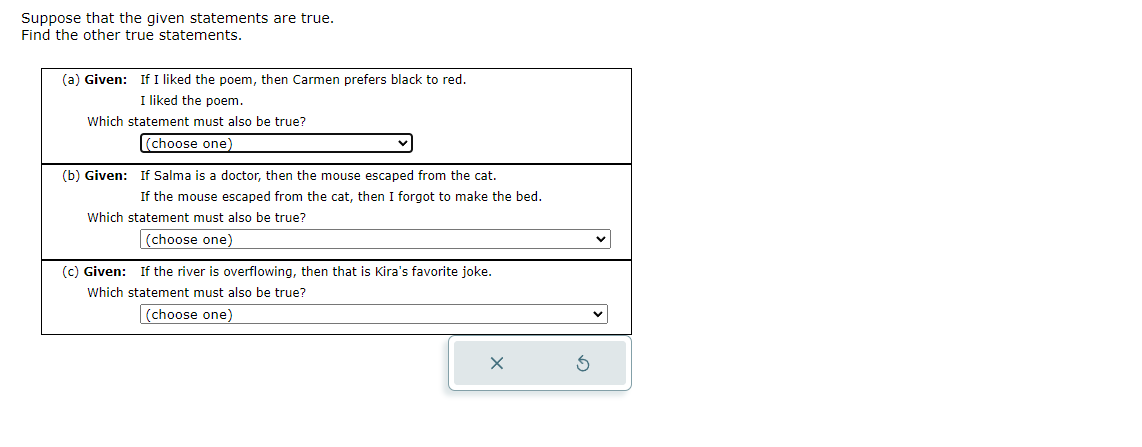 For each sentence, determine whether it's a