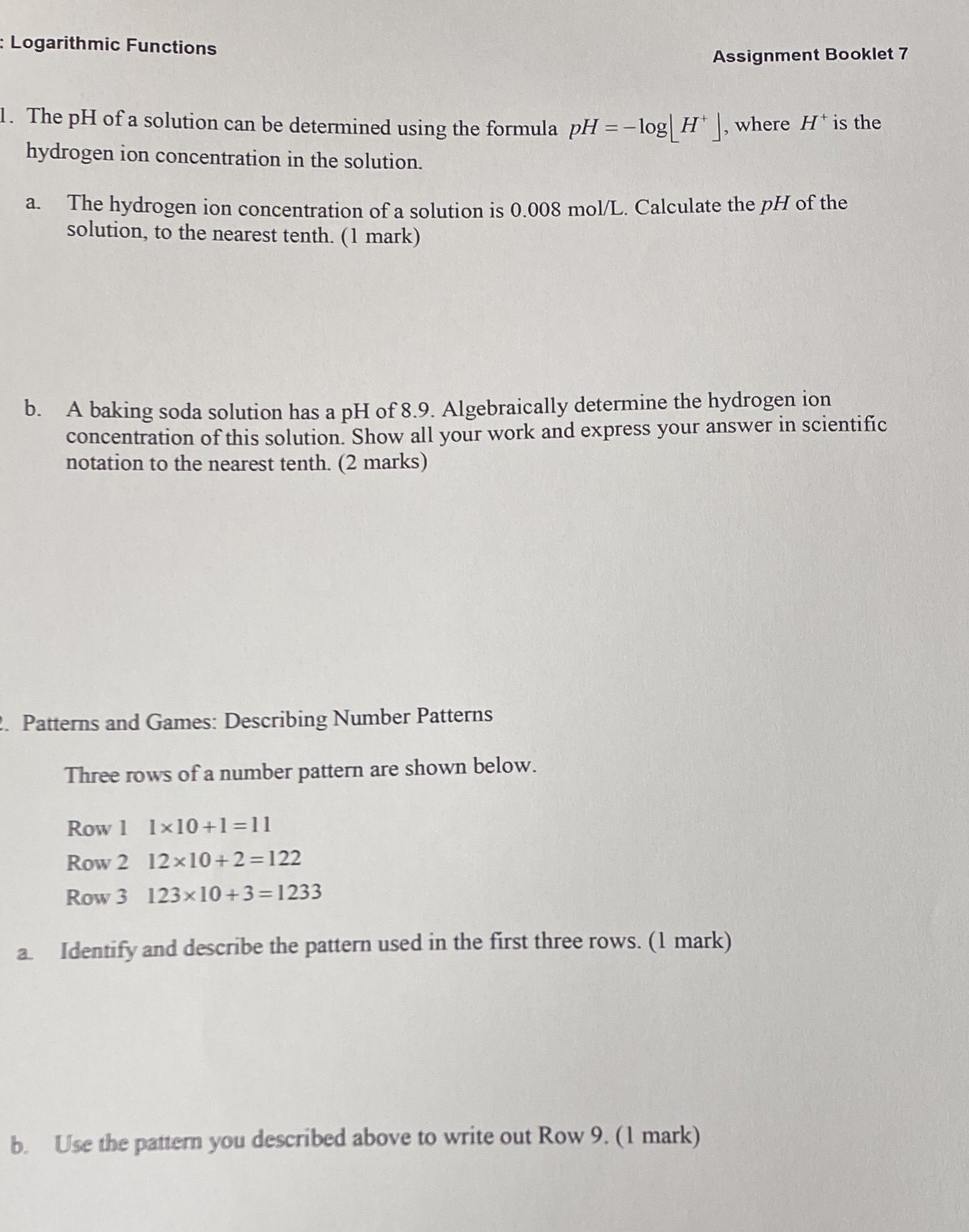 Logarithmic functions and logic and reasoning