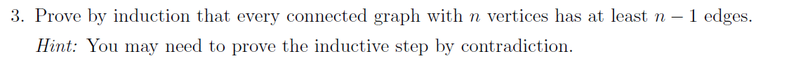 This is my math question 3. Prove by induction