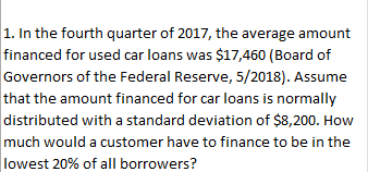 1. In the fourth quarter of 2017, the average