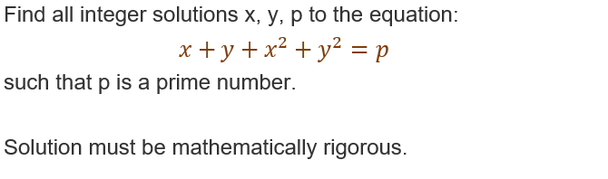 need some help with this: Find all integer