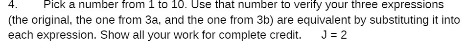 4. Pick a number from 1 to 10. Use that number to