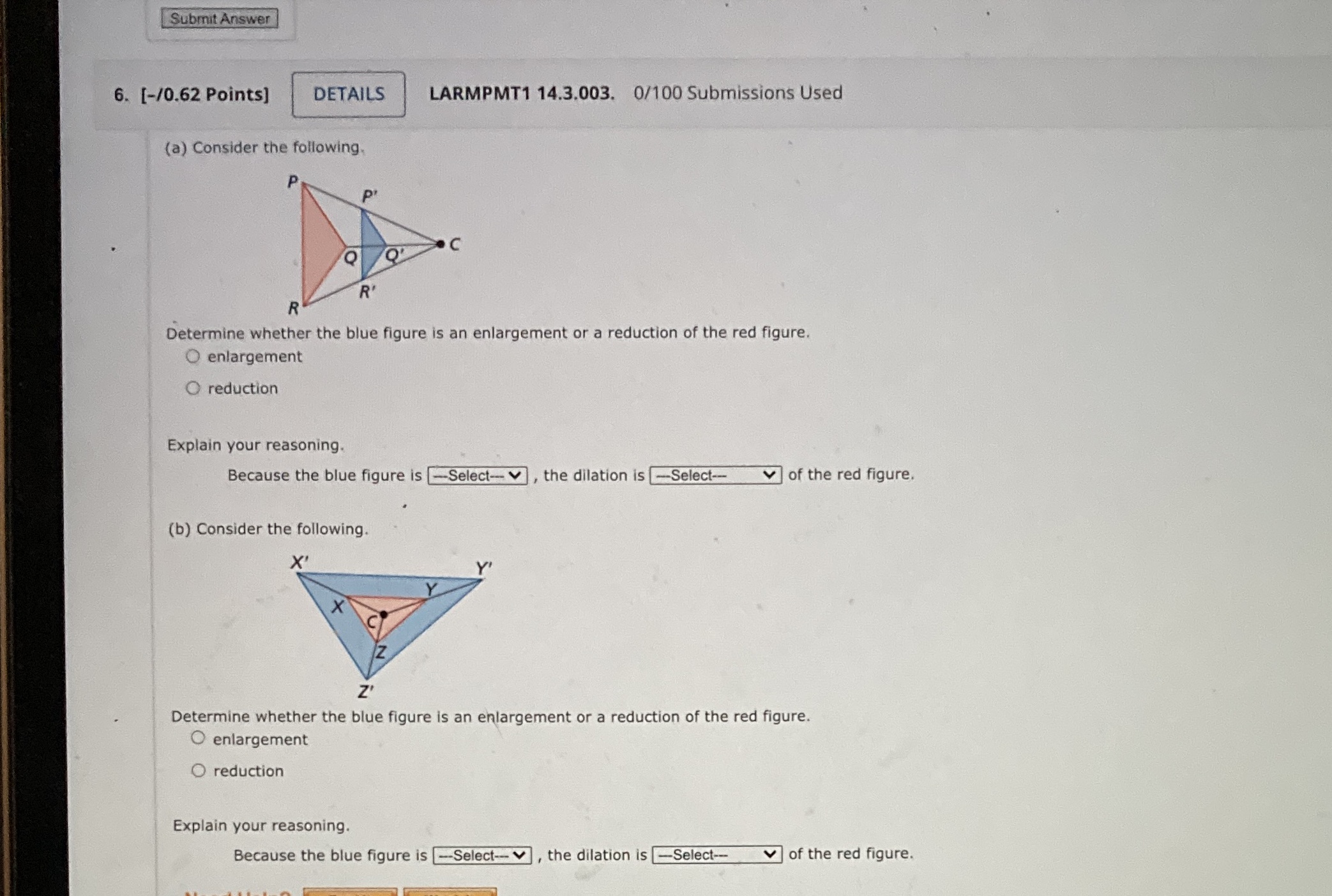 Submit Answer 6. [-/0.62 Points] DETAILS LARMPMT1