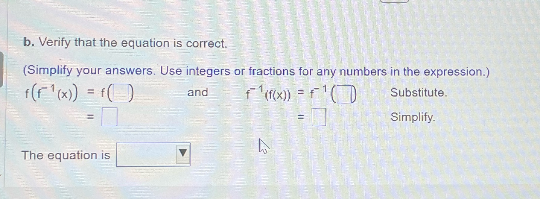 This is the second part of the question b. Verify
