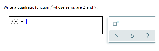 question 1 Write a quadratic function h whose