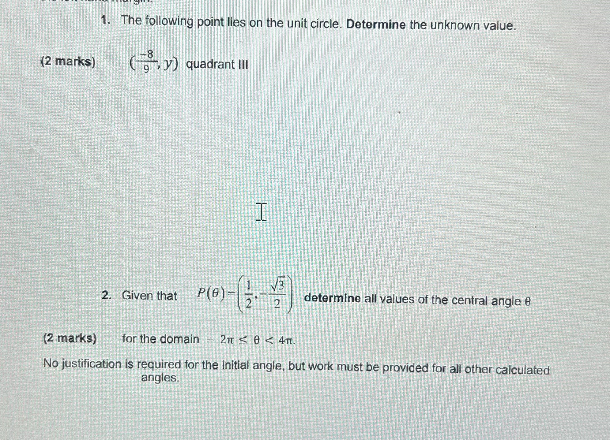 Please answer in steps 1. The following point