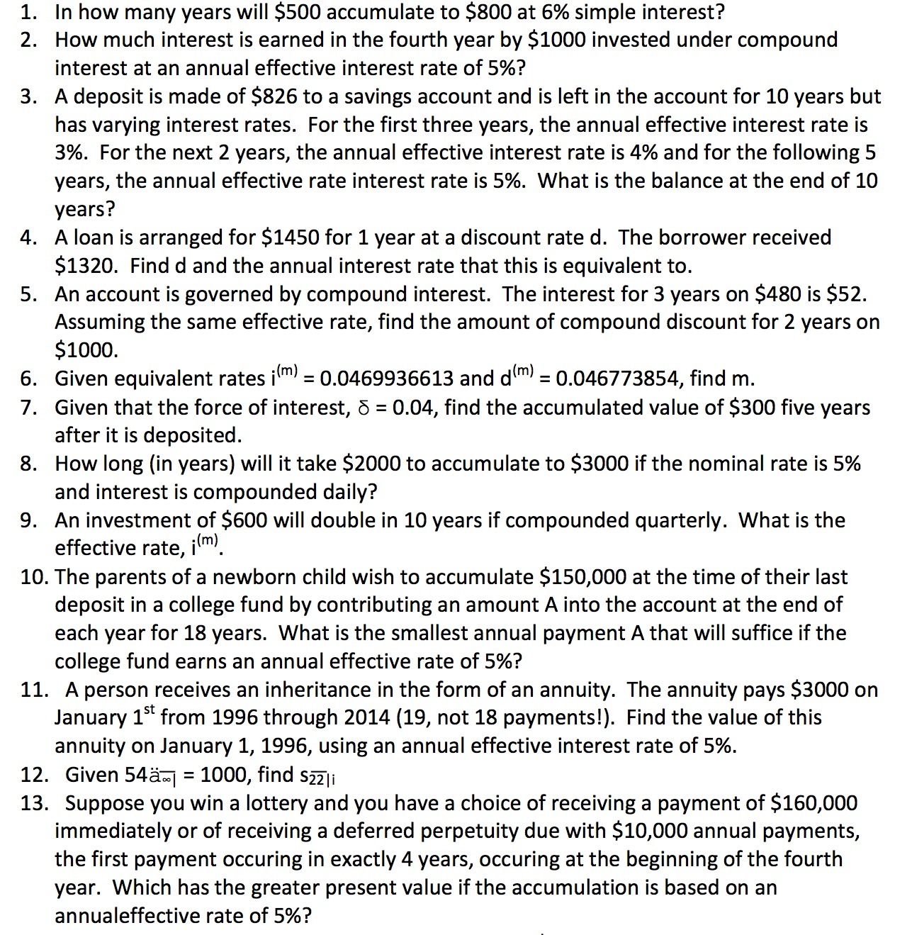 10. 11. 12. 13. In how many years will $500
