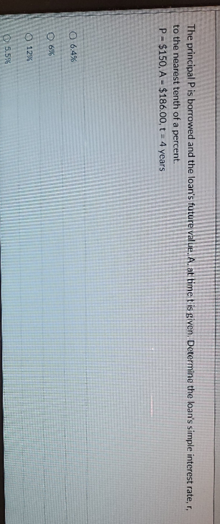 Solve problem The principal P is borrowed and the