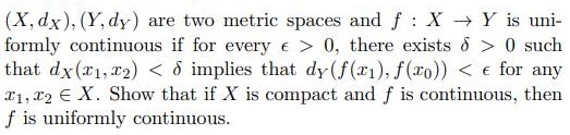 (X, dx), (Y, dy ) are two metric spaces and f : X