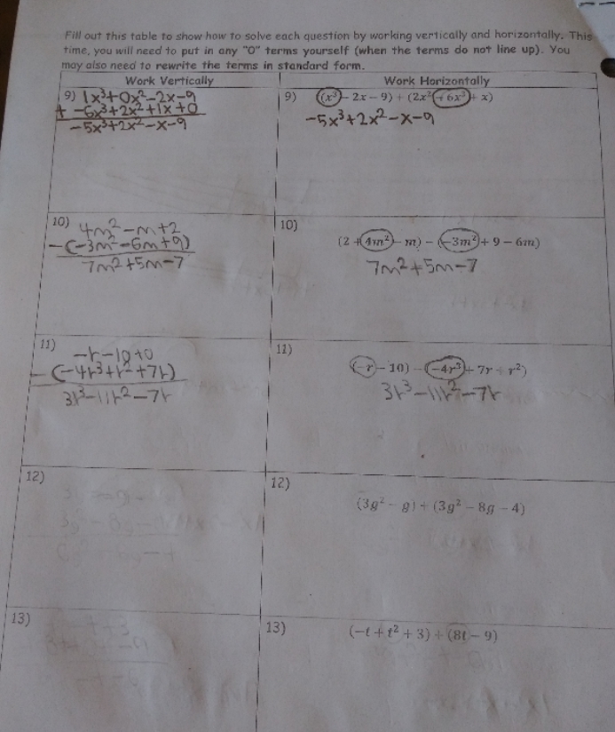 Can someone please help me with #12 through #13