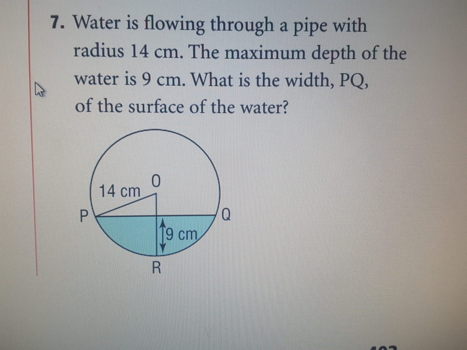 please answer with STEPS 7. Water is flowing