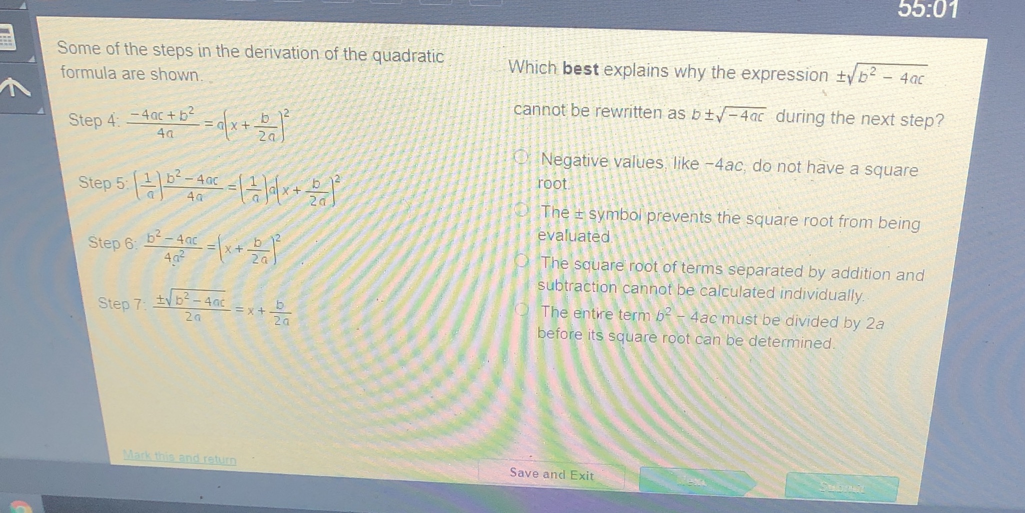 55:01 Some of the steps in the derivation of the