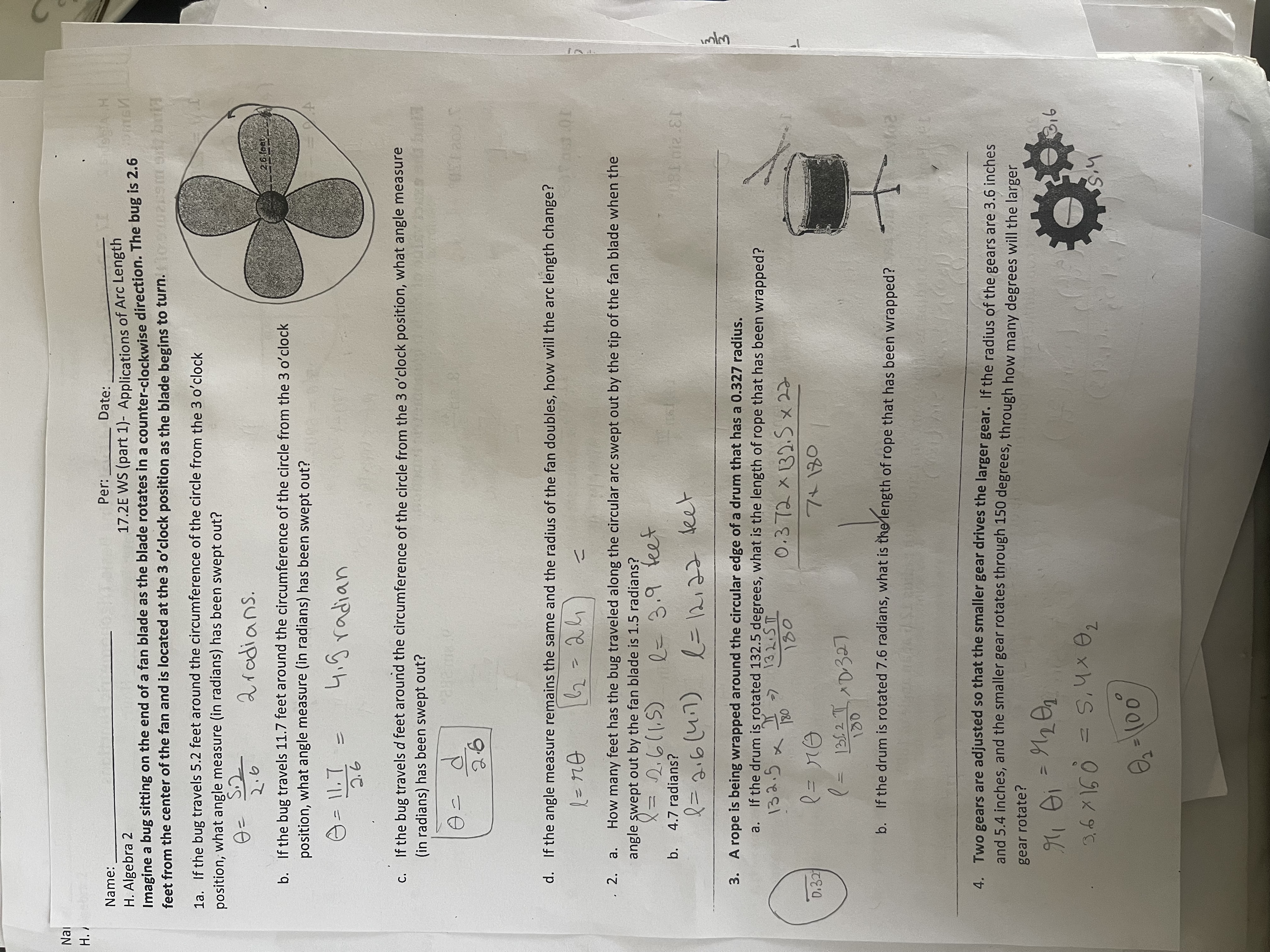 Nal H. Name Per:_ Date : H. Algebra 2 17.2E WS