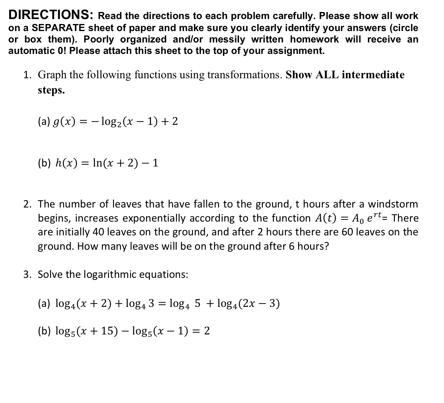 Please answer and show work so i can understand
