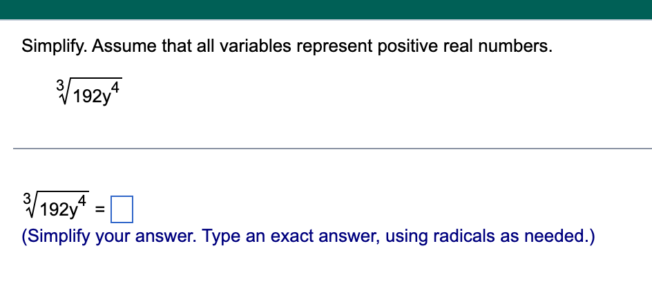 MUST SHOW CALCULATIONS: Simplify. Assume that all
