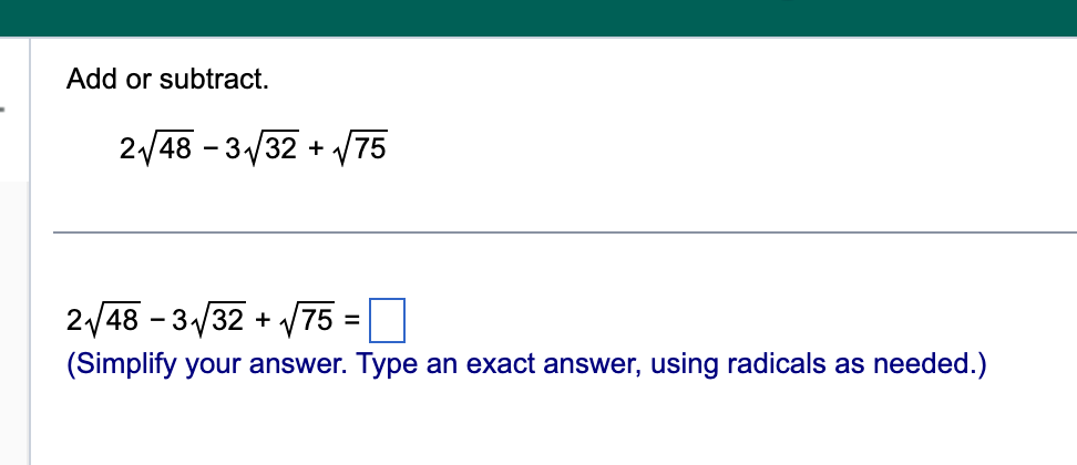 MUST SHOW CALCULATIONS: Simplify. Assume that all
