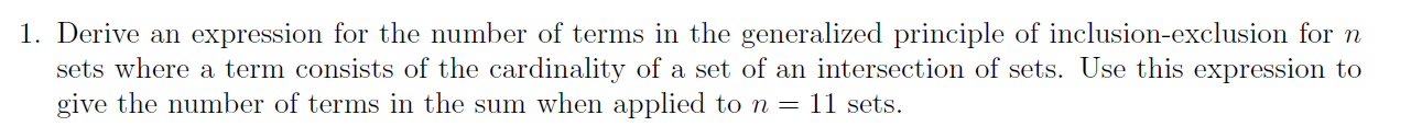 this is my math question 1. Derive an expression