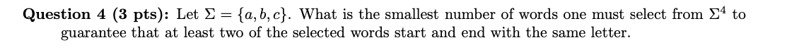 Please help..Thank you Question 4 (3 pts): Let E